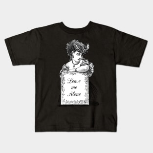 Dramabite Classical Art Memes Leave Me Alone Victorian Lady Kids T-Shirt